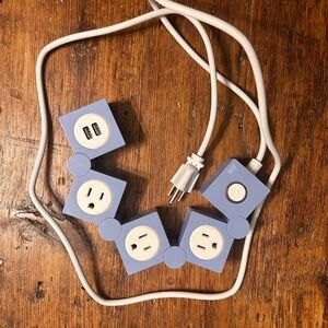 Cute 5 'power cord extension outlet  3 Outlet, 2 USB  Electrical Cord